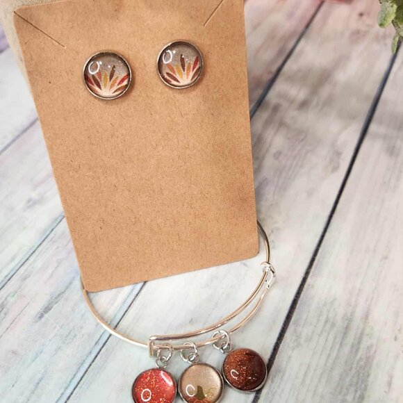 Thanksgiving Jewlery- Bracelet and Earring Combo - Picture 3 of 7